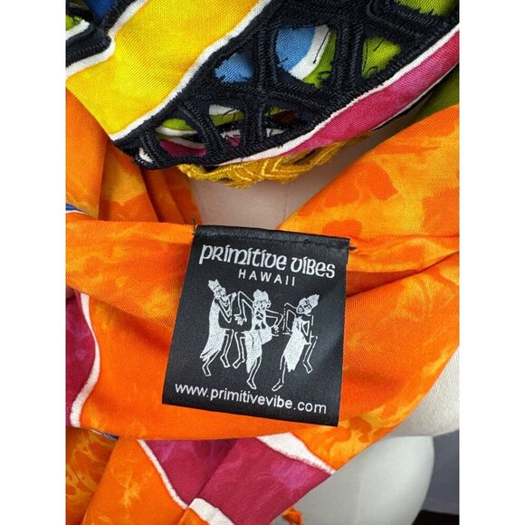 Handmade Batik Butterfly Sarong Wrap Scarf Shawl One Size Primitive Vibes Hawaii - Picture 7 of 8